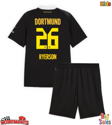 Borussia Dortmund Julian Ryerson #26 Replica Away Stadium Kit for Kids 2026-27 Short Sleeve (+ pants)